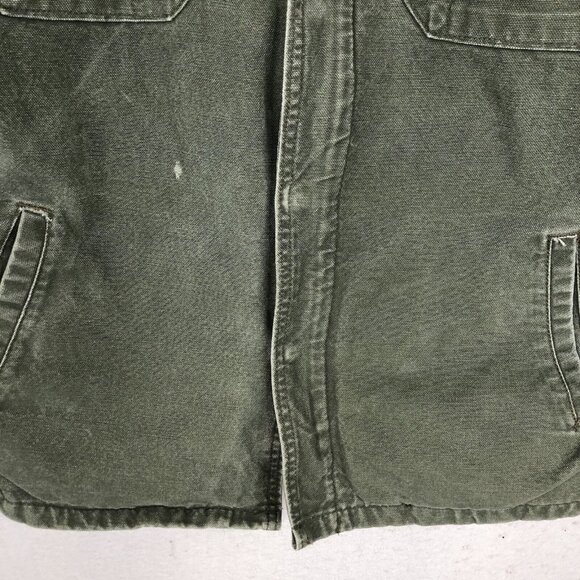 VF Imagewear Jacket Mens M Army Green Heavy Canvas Blanket Lined Barn Chore - Picture 11 of 16